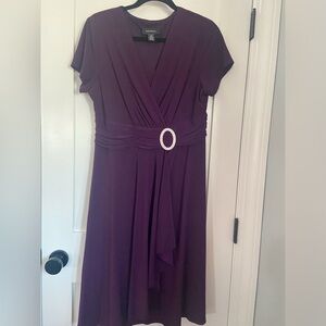 R & M Richards: Purple Wrap Dress